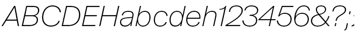 Suisse BP Int'l Thin Italic