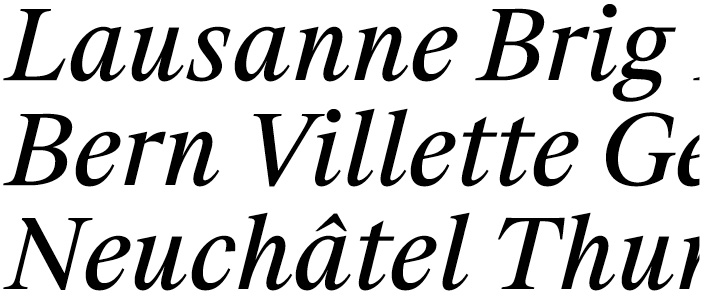 Suisse BP Serif Regular Italic